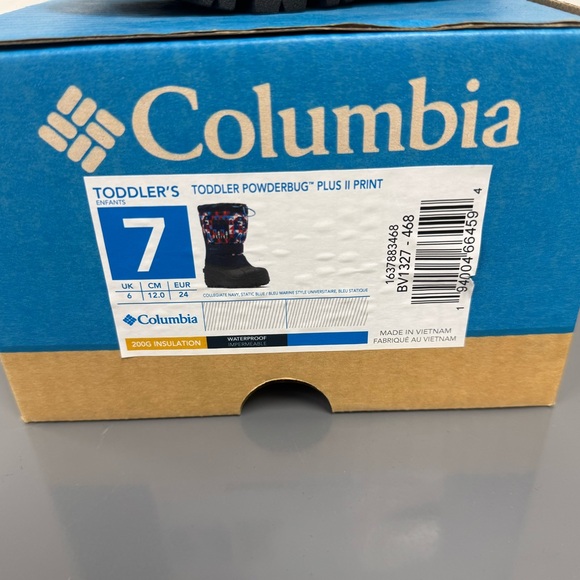 Columbia Toddler Powderbug Plus II Winter Boots Size 7 Waterproof - Picture 6 of 6